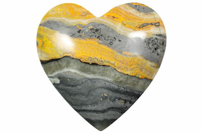 Polished Bumblebee Jasper Heart - Indonesia #210533